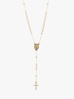 MARRIN COSTELLO | ROSARY 3MM NECKLACE 18K GOLD PLATED STAINLESS STEEL